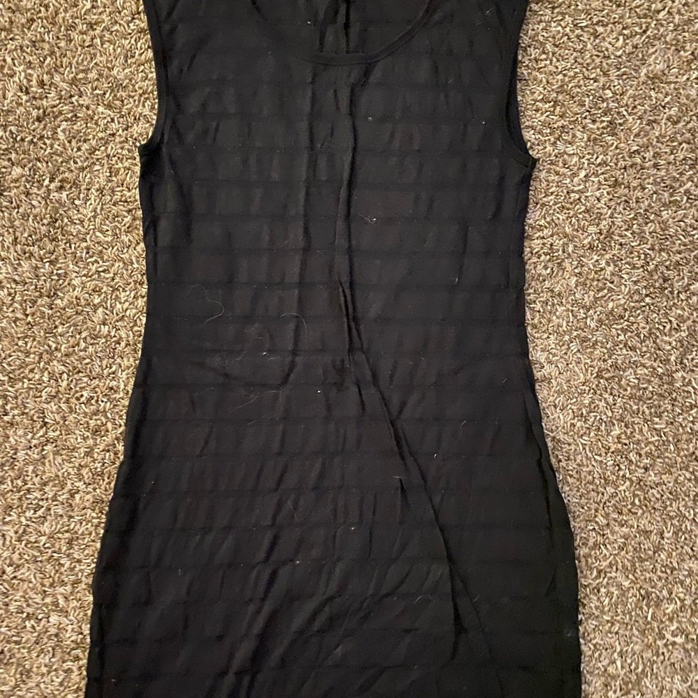 Black Burnout Sleeveless Coverup